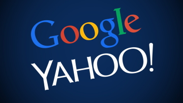 google y yahoo search, logos