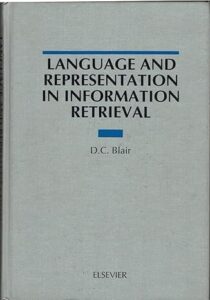 Cubierta del libro ‘Language and representation in information retrieval’, de DC Balir