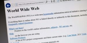 Vista parcial de la primera web del CERN